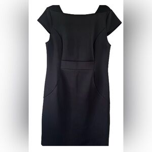 Studio Black Cap-Sleeve Sheath Dress